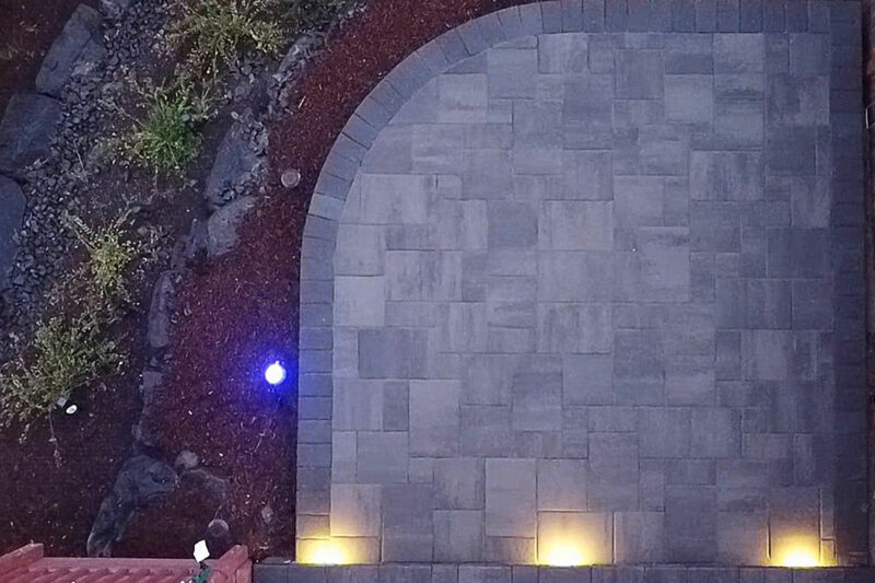 Patio using La-Pietra Modern Cambridge Blend stone
