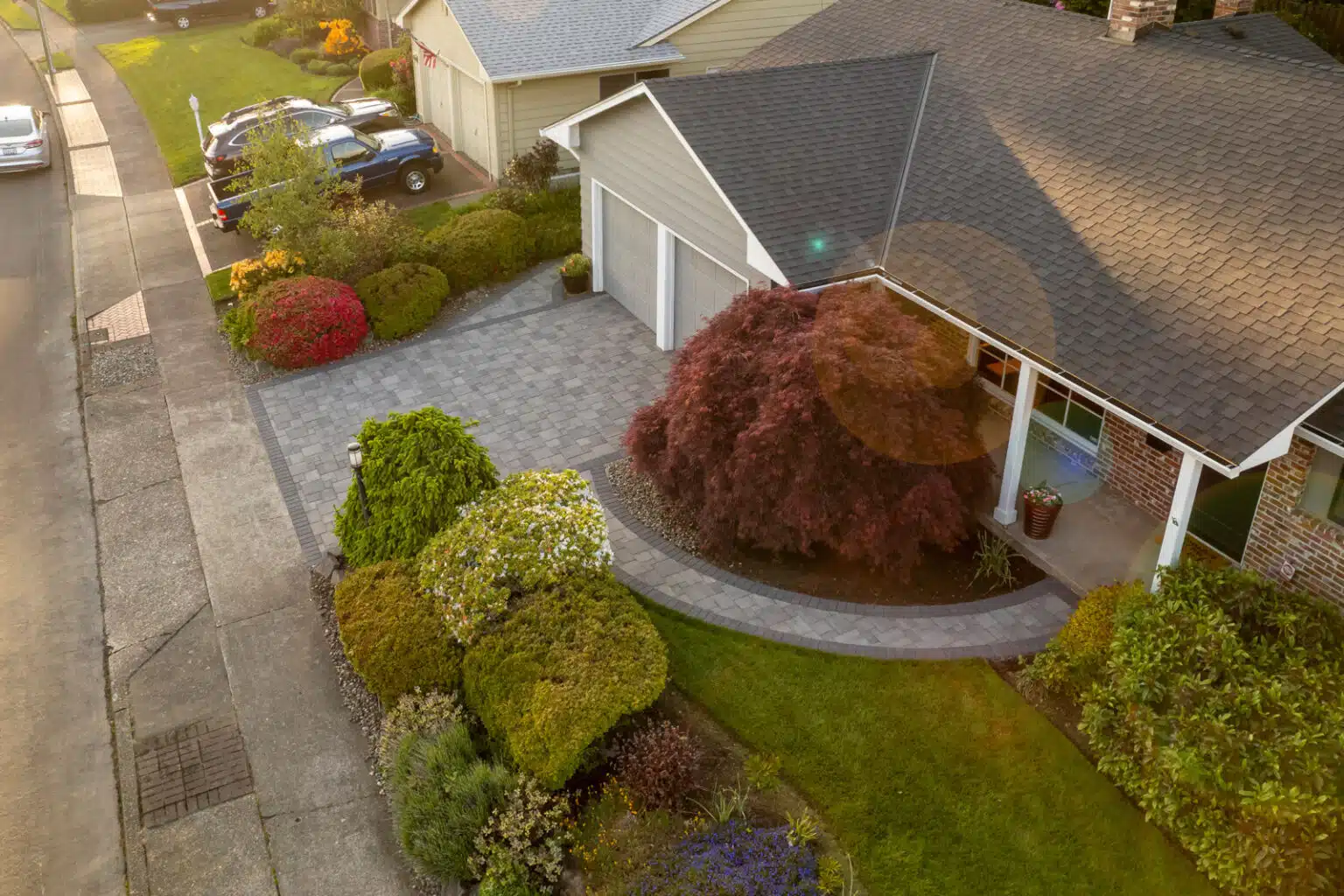 Leiden Stone Collection Concrete Pavers Cambridge Blend Driveway