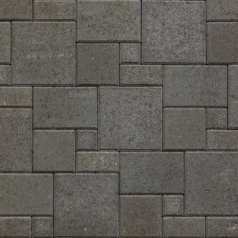 Leiden Stone Collection Concrete Pavers Charcoal Color
