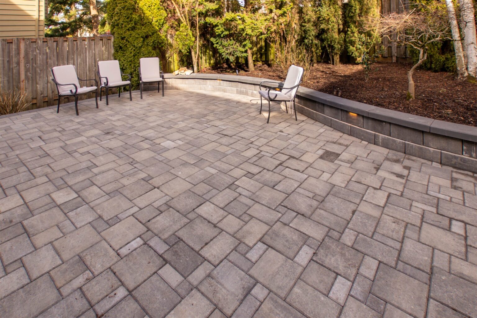 Leiden Stone Collection Concrete Pavers Cambridge Blend Patio Chairs