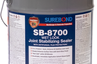 bucket of SB-8700- joint stabilizing sealer