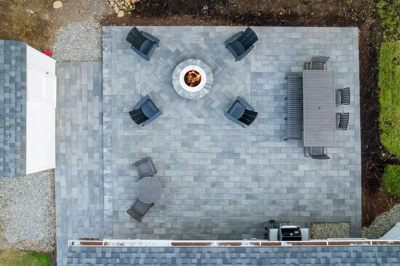 Double Park Concrete Paver Cambridge blend patio example