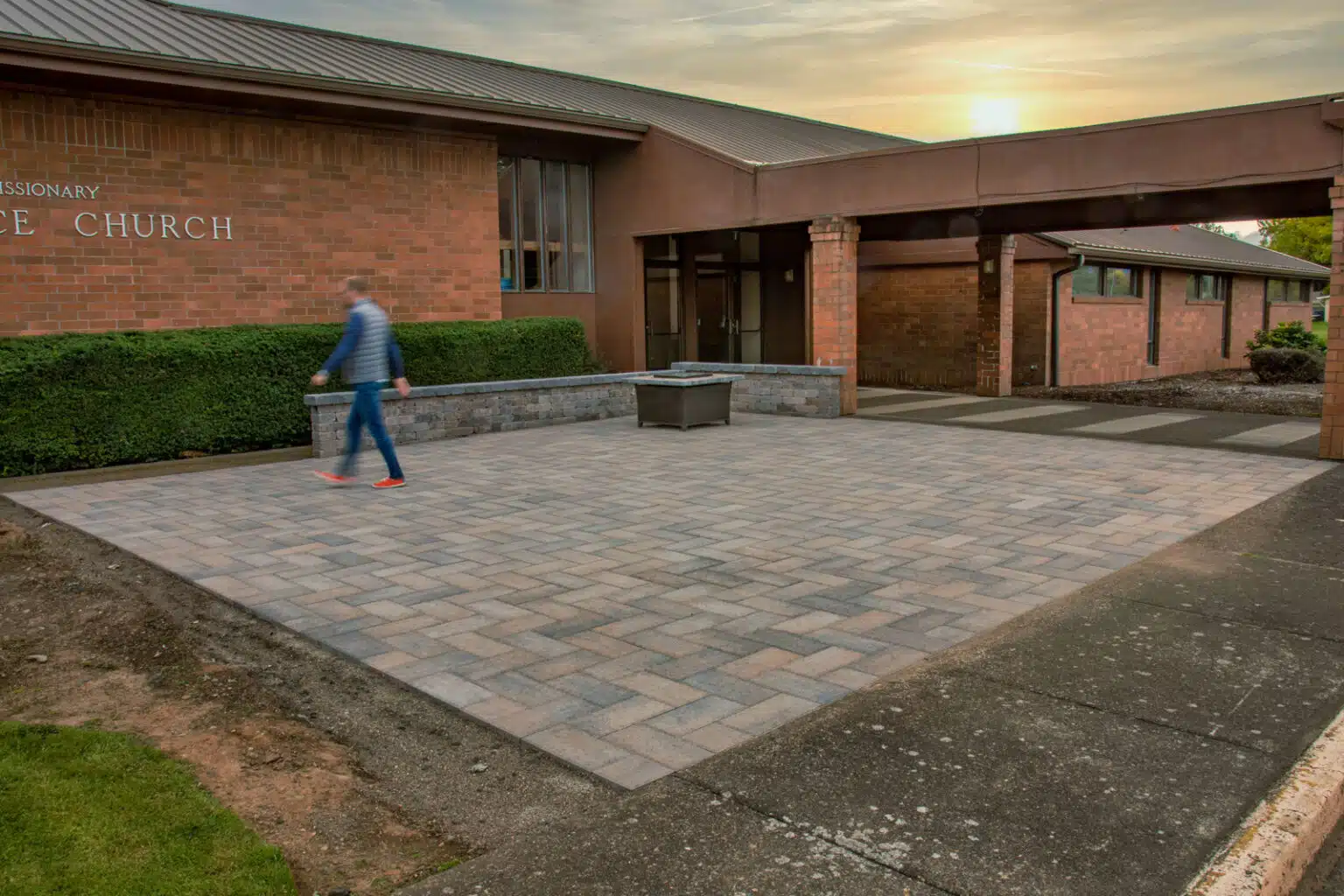 Double Park Concrete Paver Jamestown Blend Church Example