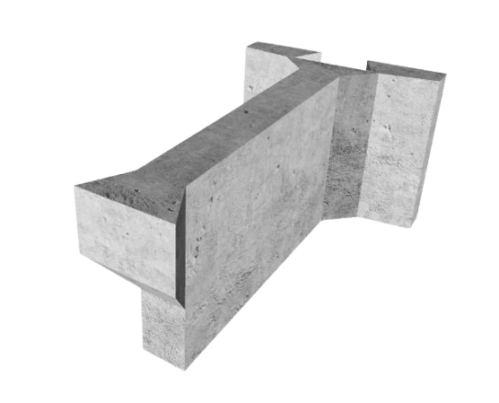 Magnum Stone 4FT Extender Pewter Retaining Wall