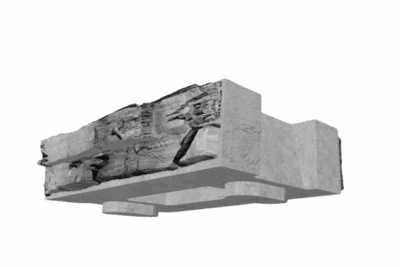 Magnum Stone Half-High Double Sided Block Pewter Retaining Wall