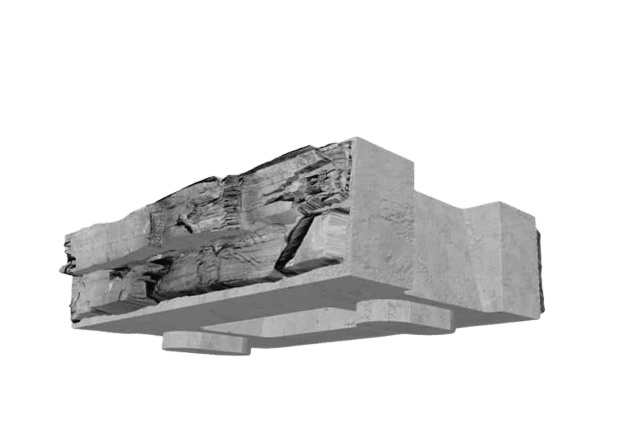 Magnum Stone Half-High Double Sided Block Pewter Retaining Wall