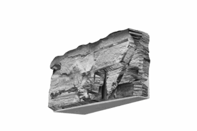 Magnum Stone Half-High End Cap Corner Block Pewter Retaining Wall