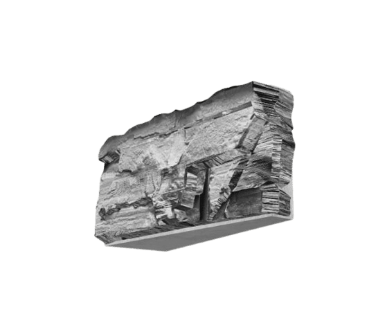Magnum Stone Half-High End Cap Corner Block Pewter Retaining Wall