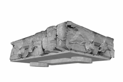 Magnum Stone Half-High Three Sided Block Pewter Retaining Wall
