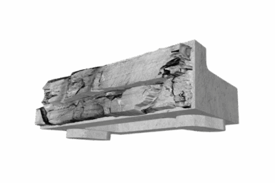 Magnum Stone Standard Half-High Top Block Pewter Retaining Wall