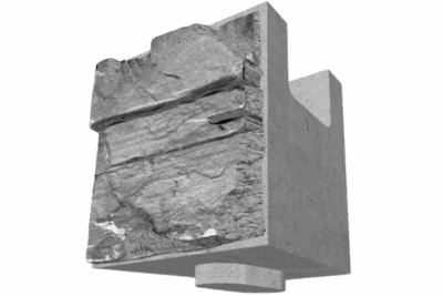 Magnum Stone Half-Wide Standard Block Pewter Retaining Wall