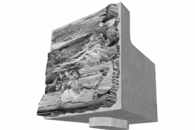 Magnum Stone Half-Wide Top Block Pewter Retaining Wall