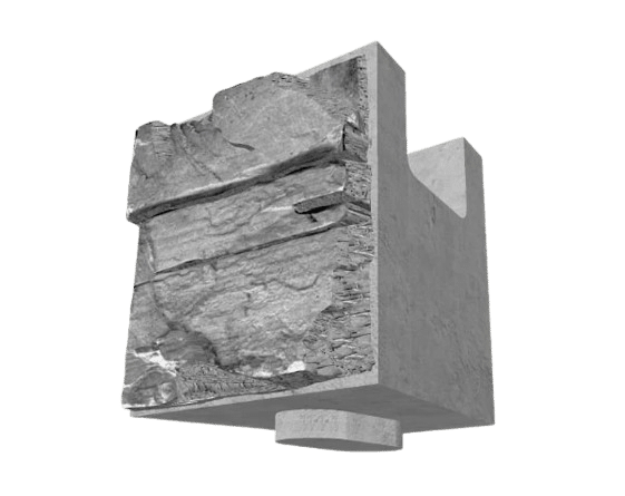Magnum Stone Half-Wide Standard Block Pewter Retaining Wall