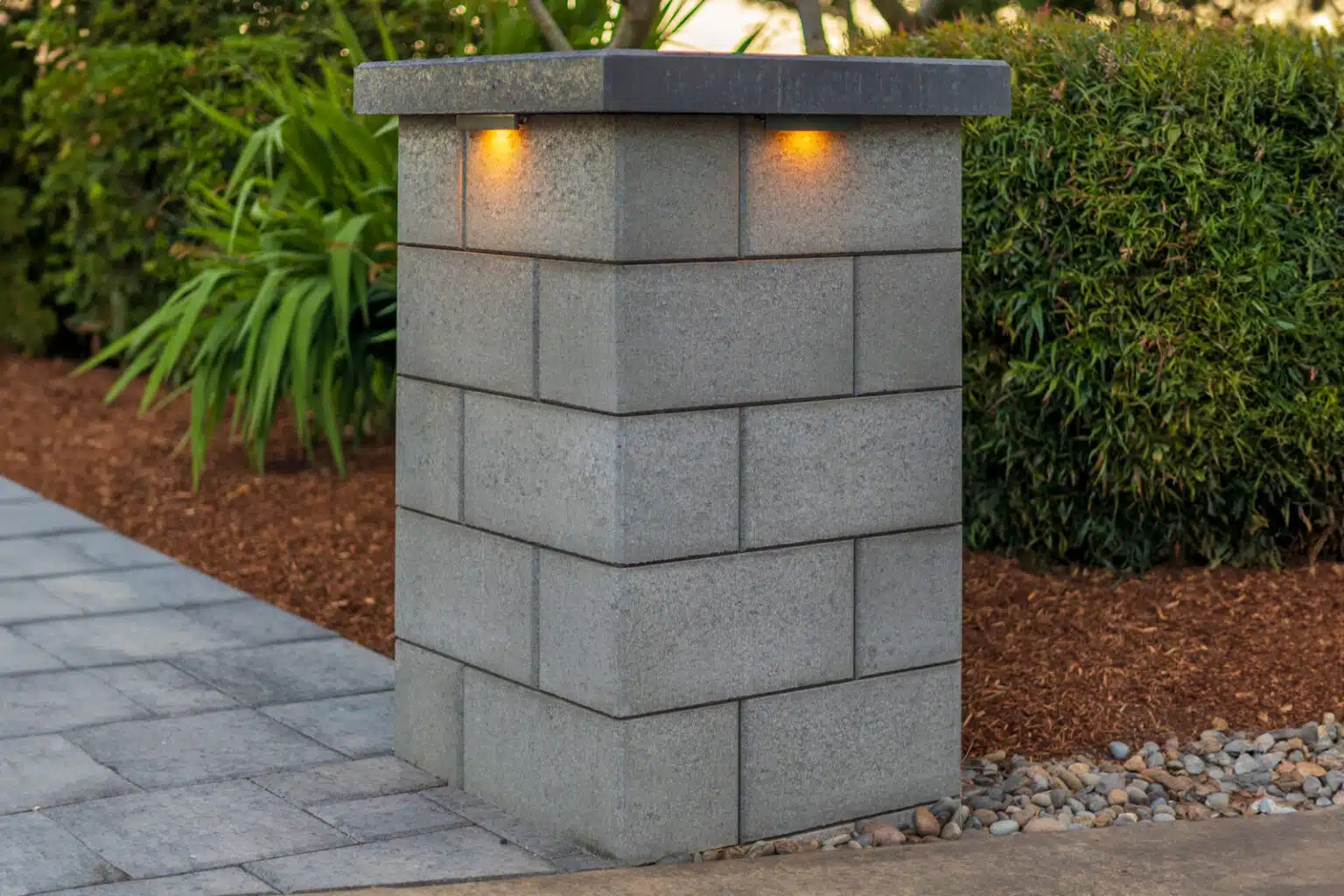 Murata Solido Corner Block Pewter Lights
