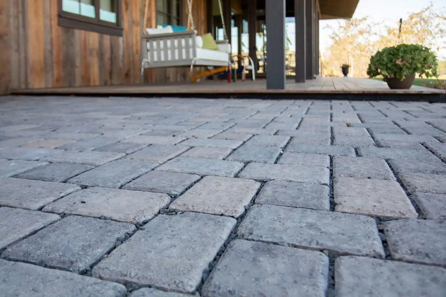 Camino Ecogreen Jamestown Color Paver patio close up